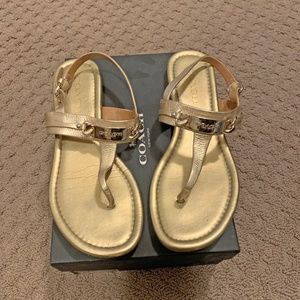 Gold Coach Sandals